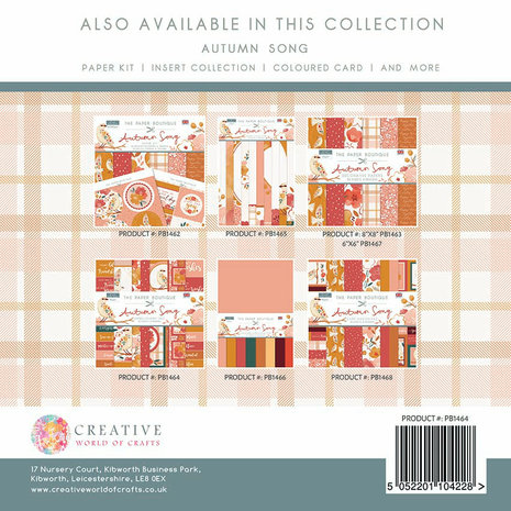 The Paper Boutique Autumn Song 8x8 Inch Embellishments Pad (PB1464) (OUTLET) The Paper Boutique Autumn Song 8x8 Inch Embellishments Pad (PB1464) (OUTLET)