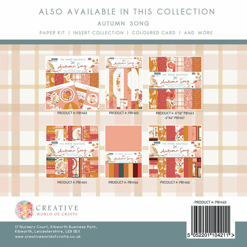 The Paper Boutique Autumn Song 8x8 Inch Decorative Papers (PB1463) (OUTLET)
