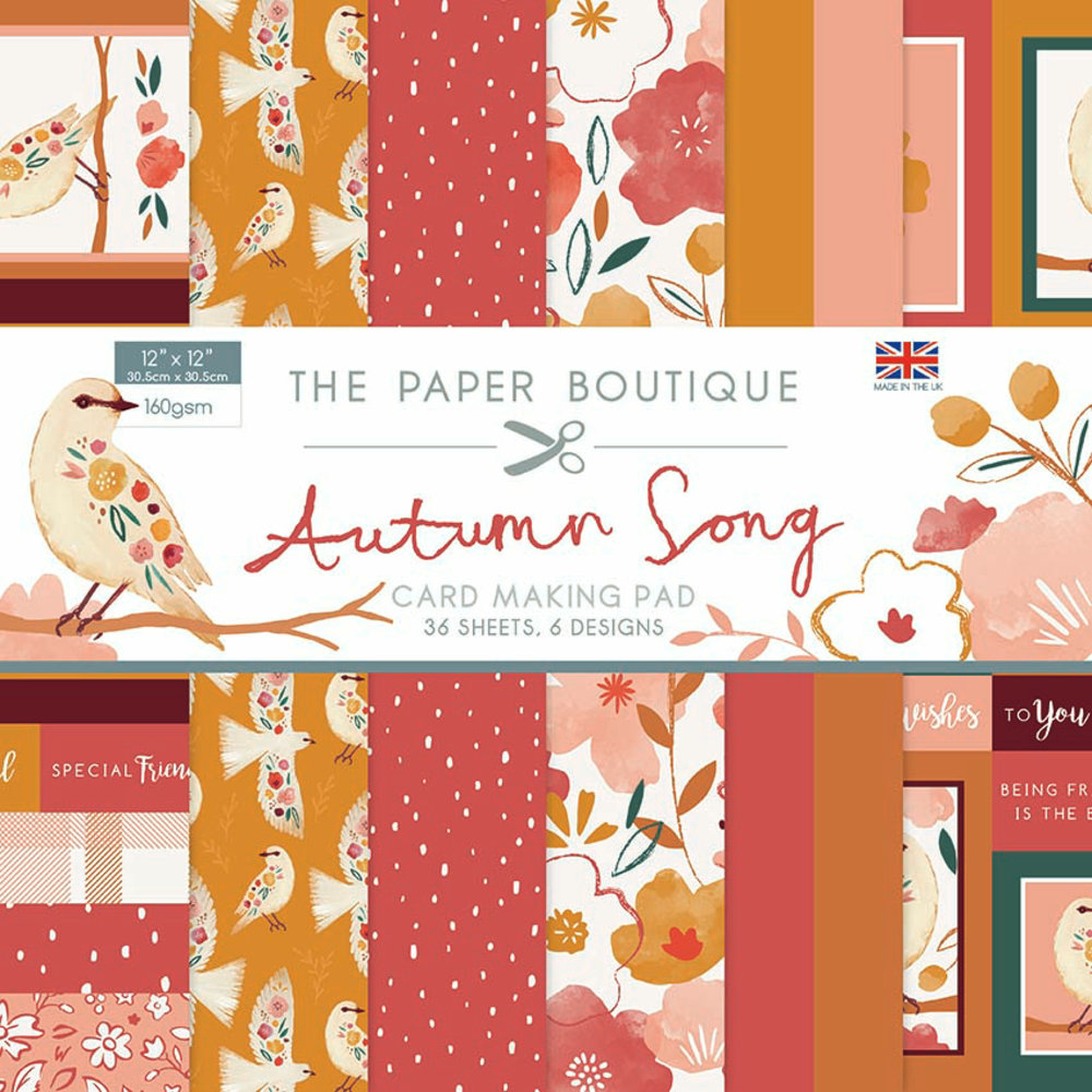 The Paper Boutique Autumn Song 12x12 Inch Card Making Pad (PB1468) (OUTLET)