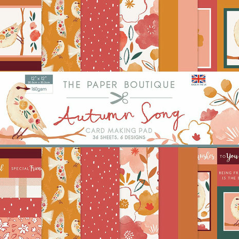 The Paper Boutique Autumn Song 12x12 Inch Card Making Pad (PB1468) (OUTLET)