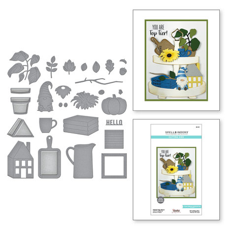 Spellbinders Tiered Tray Décor Etched Dies (S5-547) (OUTLET)