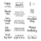 Spellbinders Tiered Tray Sentiments Clear Stamp (STP-165) (OUTLET)
