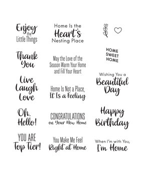Spellbinders Tiered Tray Sentiments Clear Stamp (STP-165) (OUTLET)
