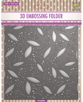 Nellie Snellen Leaves & Berries 3D Embossing Folders (EF3D062) (DISCONTINUED)