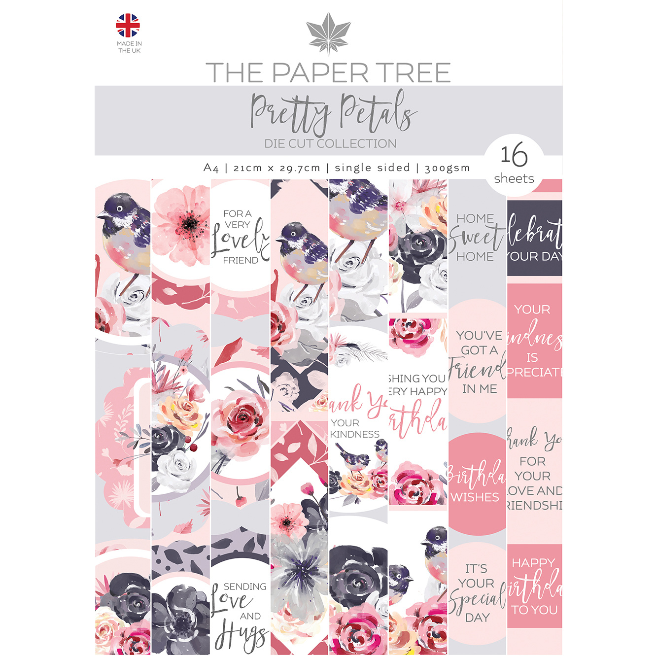 Pretty Petals A4 Die Cut Collection (PTC1156) - Craftlines B.V.