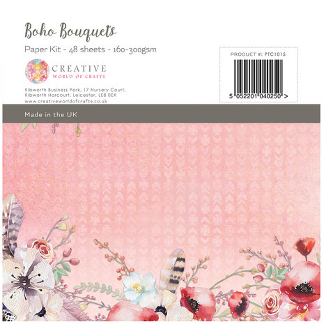 The Paper Tree Boho Bouquets 8x8 Inch Paper Kit (PTC1015) (OUTLET)