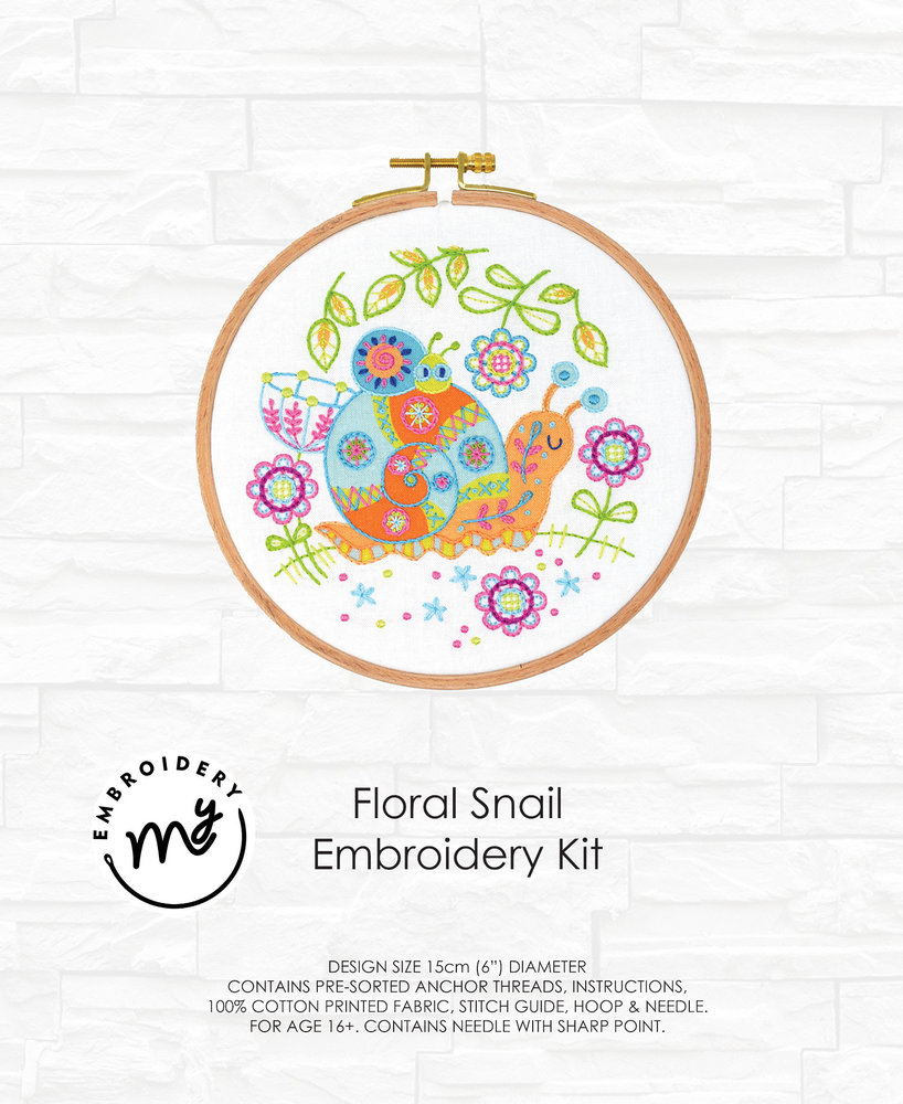 Creative Expressions My Embroidery Kit Floral Snail (DJE12) (OUTLET) Creative Expressions My Embroidery Kit Floral Snail (DJE12) (OUTLET)