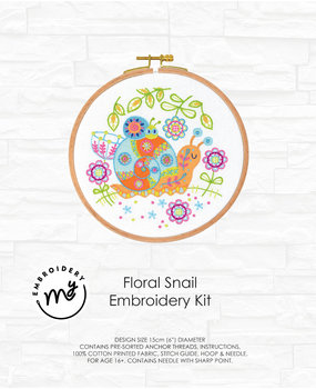 Creative Expressions My Embroidery Kit Floral Snail (DJE12) (OUTLET)