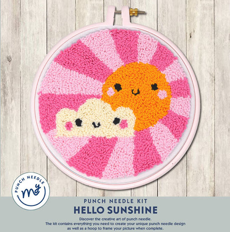 My Punch Needle Kit Hello Sunshine (PN06) - Craftlines B.V.