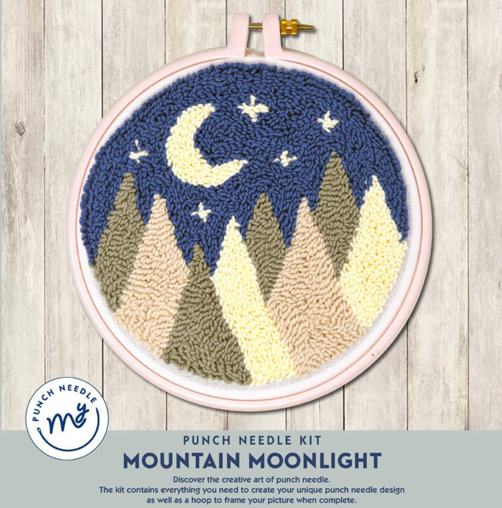 My Punch Needle Kit Mountain Moonlight (PN01) - Craftlines B.V.