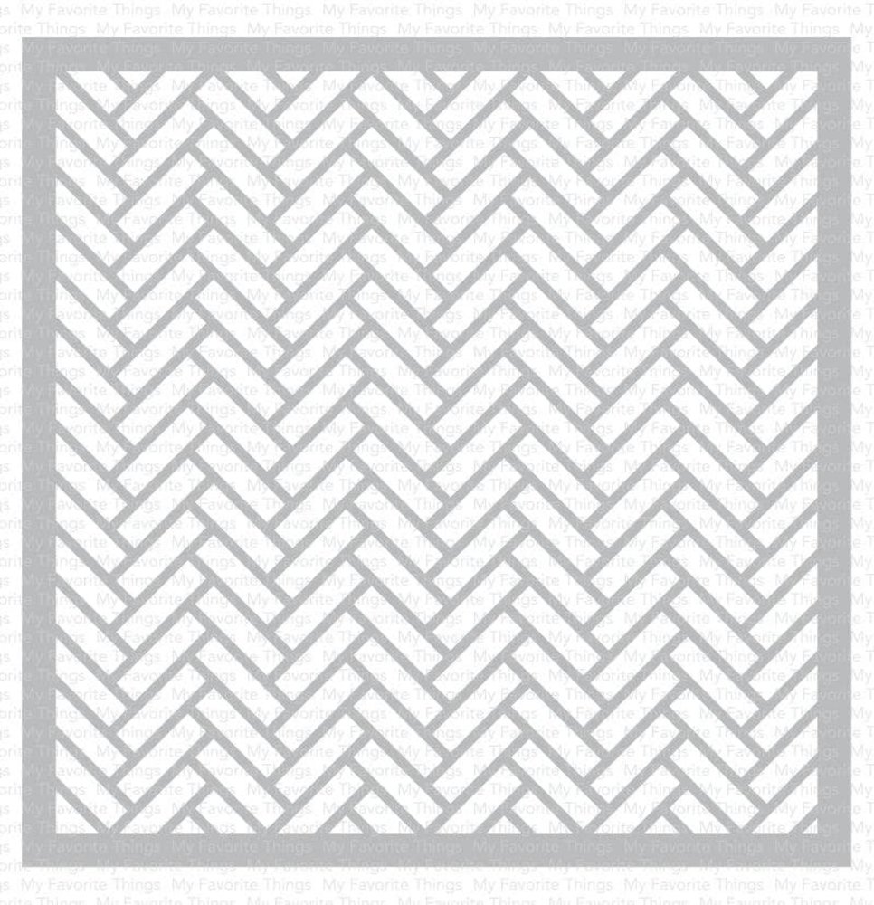 My Favorite Things Herringbone Stencil (ST-176) (OUTLET)