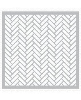 My Favorite Things Herringbone Stencil (ST-176) (OUTLET)