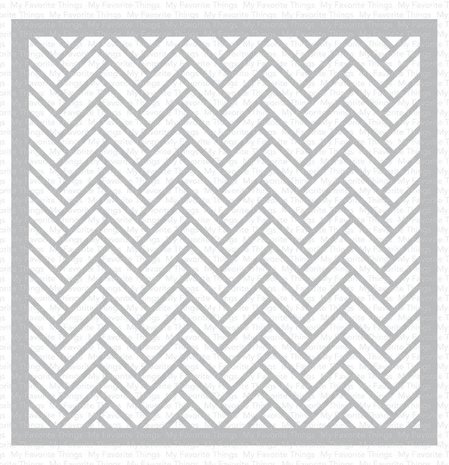 My Favorite Things Herringbone Stencil (ST-176) (OUTLET)
