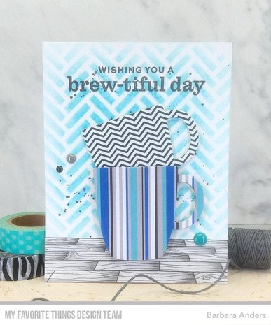 My Favorite Things Herringbone Stencil (ST-176) (OUTLET)