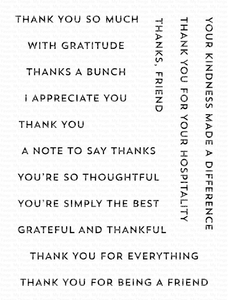 My Favorite Things Itty Bitty Thanks Clear Stamps (CS-732) (OUTLET)