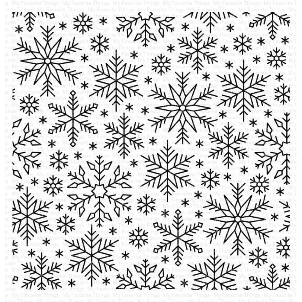 Snowflake Flurry Background Rubber Stamp Bg 156 Craftlines B V