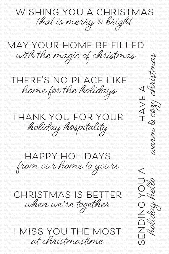 My Favorite Things Home for the Holidays Clear Stamps (CS-731) (OUTLET)
