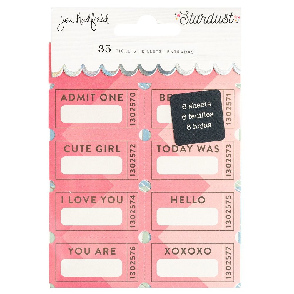 American Crafts Jen Hadfield Stardust Tickets (6 sheets) (34013810) (OUTLET) American Crafts Jen Hadfield Stardust Tickets (6 sheets) (34013810) (OUTLET)
