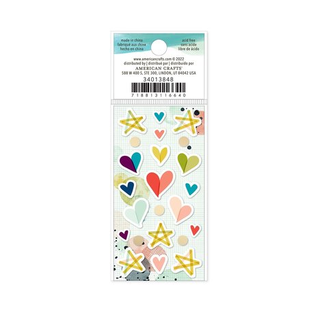 American Crafts Vicki Boutin Print Shop Puffy Stickers (50pcs) (34013848) (OUTLET)