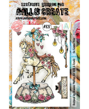 Aall and Create Stamp Set A5 On Golden Poles (AALL-TP-827) (DISCONTINUED)