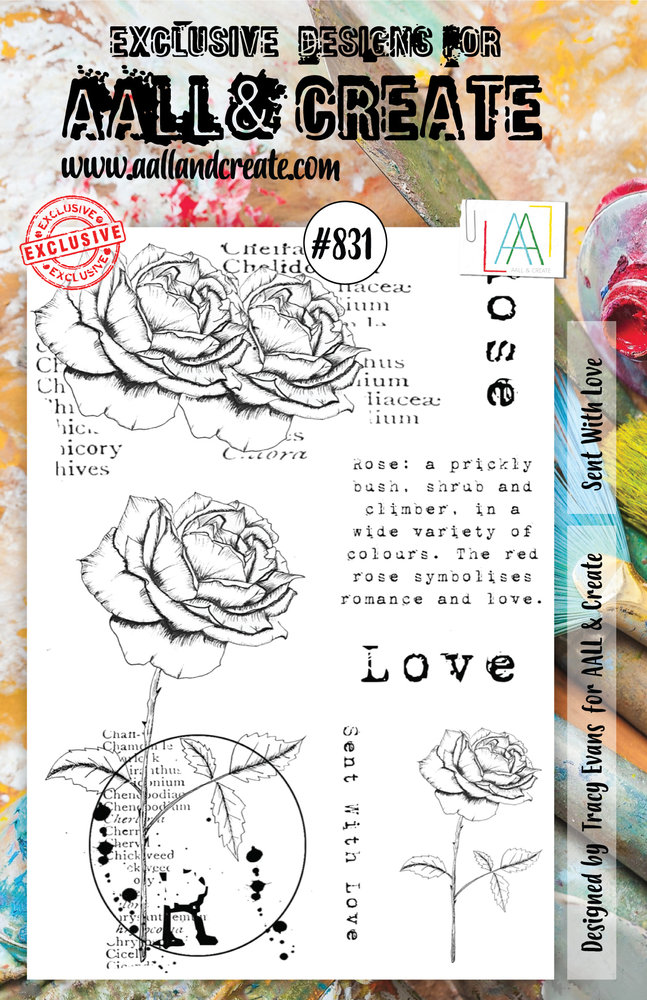 Aall and Create Stamp Set A5 Sent With Love (AALL-TP-831) (DISCONTINUED) Aall and Create Stamp Set A5 Sent With Love (AALL-TP-831) (DISCONTINUED)