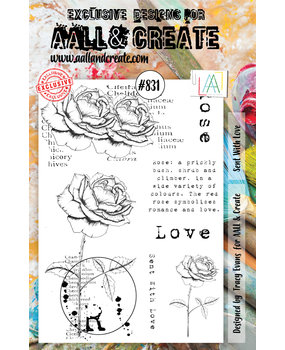 Aall and Create Stamp Set A5 Sent With Love (AALL-TP-831) (DISCONTINUED) Aall and Create Stamp Set A5 Sent With Love (AALL-TP-831) (DISCONTINUED)