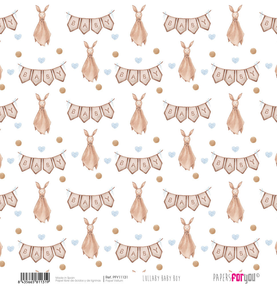 Papers For You Lullaby Baby Boy Vellum Paper Pack (6pcs) (PFY-11128) (DISCONTINUED)