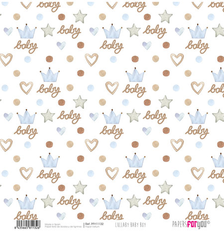 Papers For You Lullaby Baby Boy Vellum Paper Pack (6pcs) (PFY-11128) (DISCONTINUED)