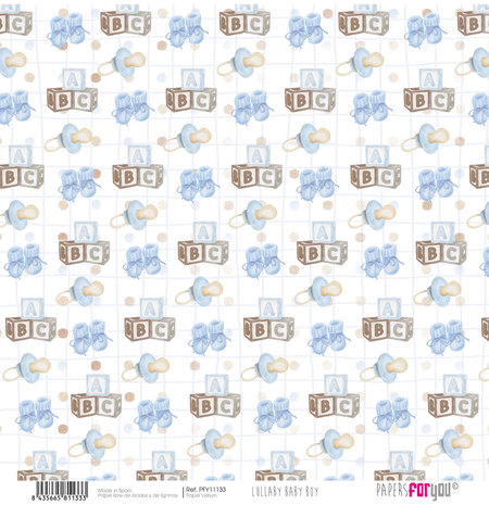 Papers For You Lullaby Baby Boy Vellum Paper Pack (6pcs) (PFY-11128) (DISCONTINUED)