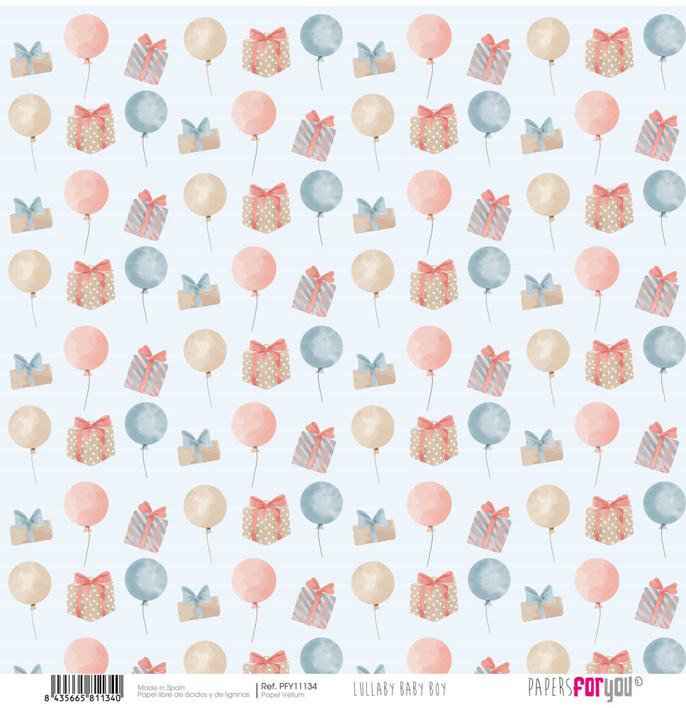 Papers For You Lullaby Baby Boy Vellum Paper Pack (6pcs) (PFY-11128) (DISCONTINUED)