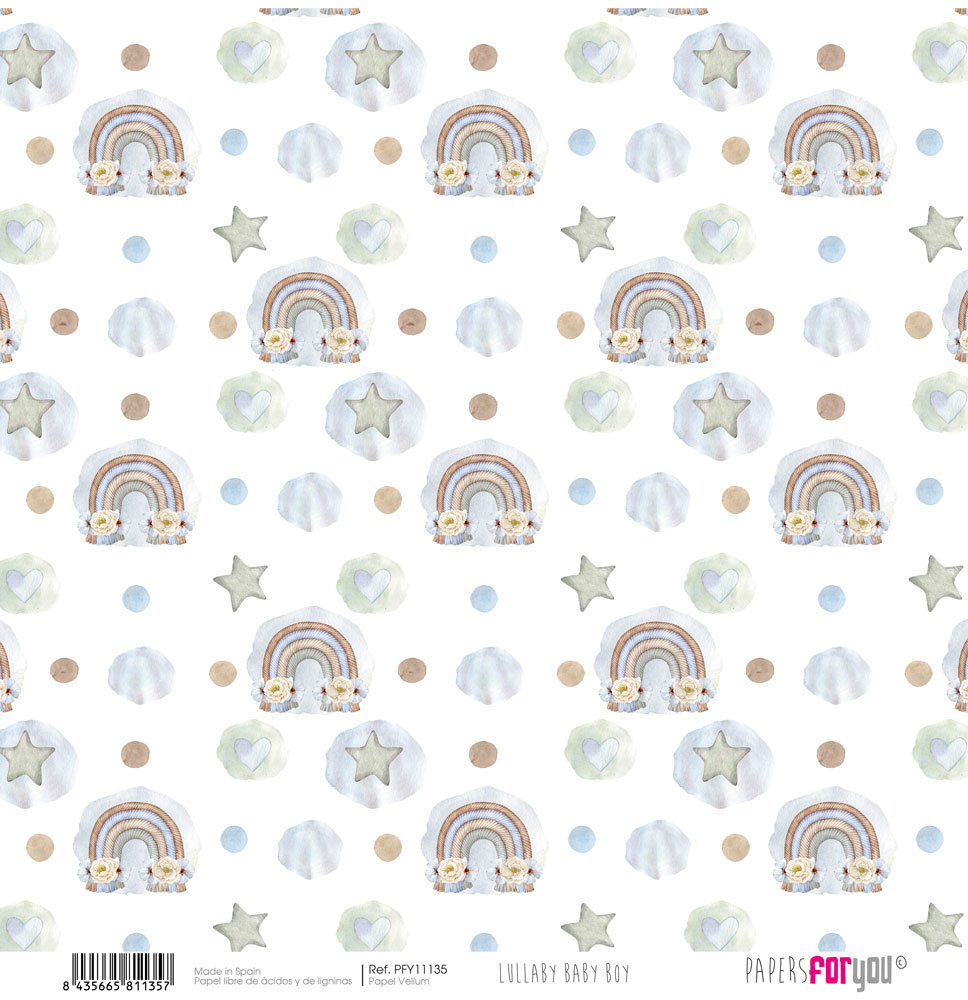 Papers For You Lullaby Baby Boy Vellum Paper Pack (6pcs) (PFY-11128) (DISCONTINUED)