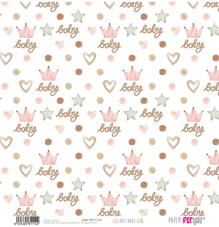 Papers For You Lullaby Baby Girl Vellum Paper Pack (6pcs) (PFY-11111) (DISCONTINUED)