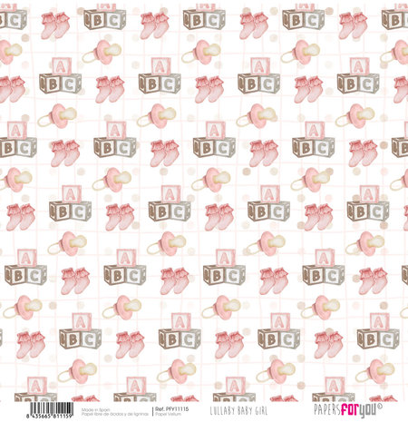 Papers For You Lullaby Baby Girl Vellum Paper Pack (6pcs) (PFY-11111) (DISCONTINUED)