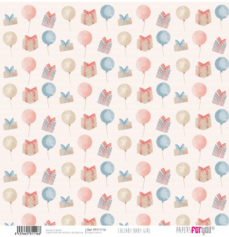 Papers For You Lullaby Baby Girl Vellum Paper Pack (6pcs) (PFY-11111) (DISCONTINUED)