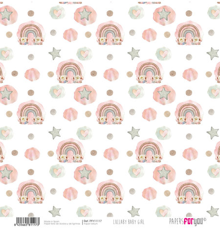 Papers For You Lullaby Baby Girl Vellum Paper Pack (6pcs) (PFY-11111) (DISCONTINUED)