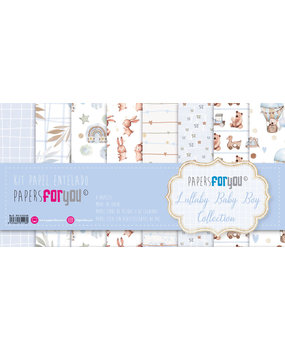 Papers For You Lullaby Baby Boy Canvas Scrap Pack (8pcs) (PFY-11118) (DISCONTINUED)