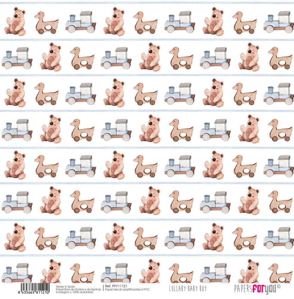 Papers For You Lullaby Baby Boy Canvas Scrap Pack (8pcs) (PFY-11118) (DISCONTINUED) Papers For You Lullaby Baby Boy Canvas Scrap Pack (8pcs) (PFY-11118) (DISCONTINUED)