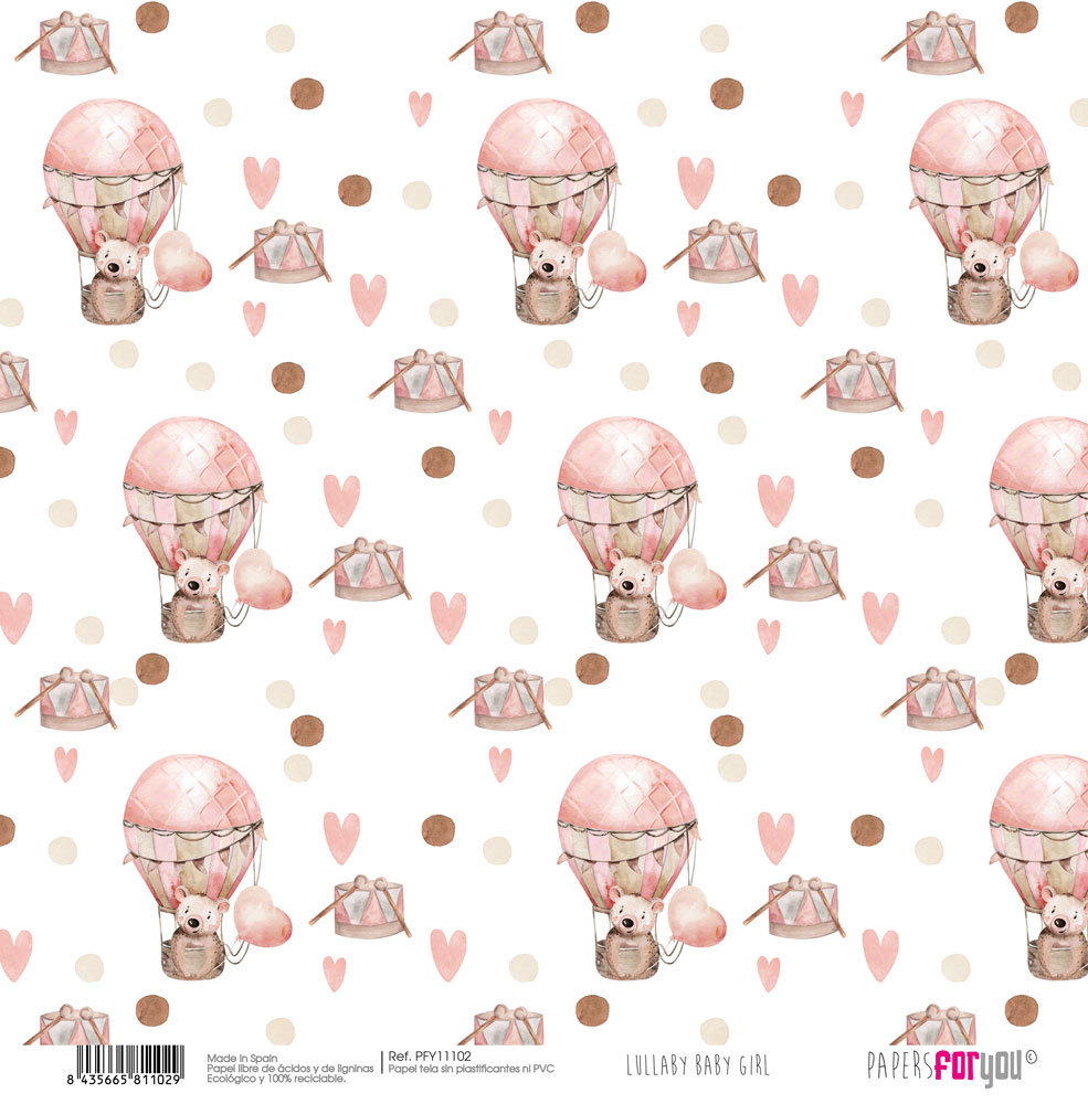 Papers For You Lullaby Baby Girl Canvas Scrap Pack (8pcs) (PFY-11101) (DISCONTINUED) Papers For You Lullaby Baby Girl Canvas Scrap Pack (8pcs) (PFY-11101) (DISCONTINUED)