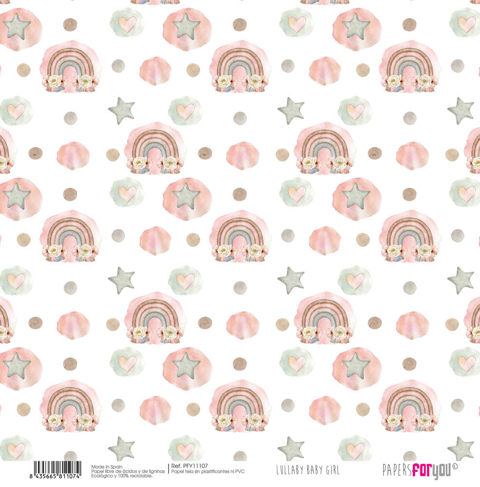 Papers For You Lullaby Baby Girl Canvas Scrap Pack (8pcs) (PFY-11101) (DISCONTINUED) Papers For You Lullaby Baby Girl Canvas Scrap Pack (8pcs) (PFY-11101) (DISCONTINUED)