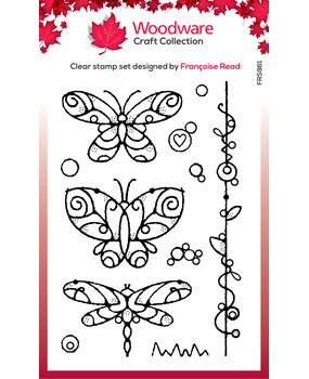 Woodware Wired Butterflies Clear Stamps (FRS961) (OUTLET) Woodware Wired Butterflies Clear Stamps (FRS961) (OUTLET)