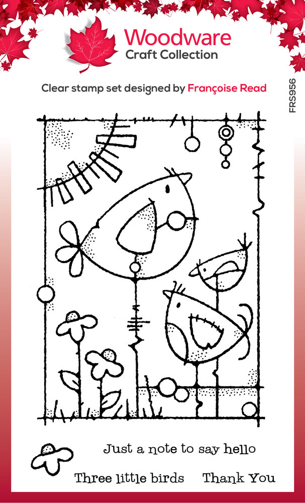 Woodware Three Little Birds Clear Stamps (FRS956) (OUTLET) Woodware Three Little Birds Clear Stamps (FRS956) (OUTLET)