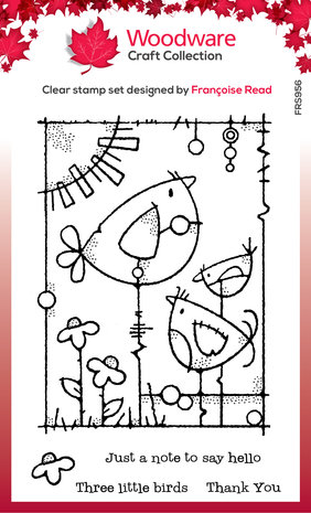 Woodware Three Little Birds Clear Stamps (FRS956) (OUTLET) Woodware Three Little Birds Clear Stamps (FRS956) (OUTLET)