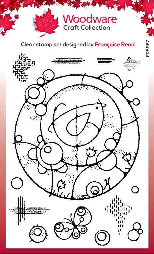 Woodware Bird Circle Clear Stamps (FRS957) (OUTLET) Woodware Bird Circle Clear Stamps (FRS957) (OUTLET)