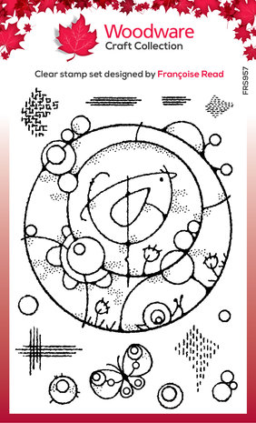 Woodware Bird Circle Clear Stamps (FRS957) (OUTLET) Woodware Bird Circle Clear Stamps (FRS957) (OUTLET)