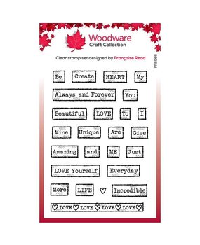 Woodware Love Tape Words Clear Stamps (FRS966) (OUTLET) Woodware Love Tape Words Clear Stamps (FRS966) (OUTLET)