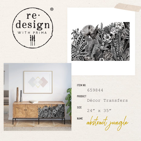 Re-Design with Prima Abstract Jungle 24x35 Inch Decor Transfers (1pcs) (659844) (DISCONTINUED) Re-Design with Prima Abstract Jungle 24x35 Inch Decor Transfers (1pcs) (659844) (DISCONTINUED)