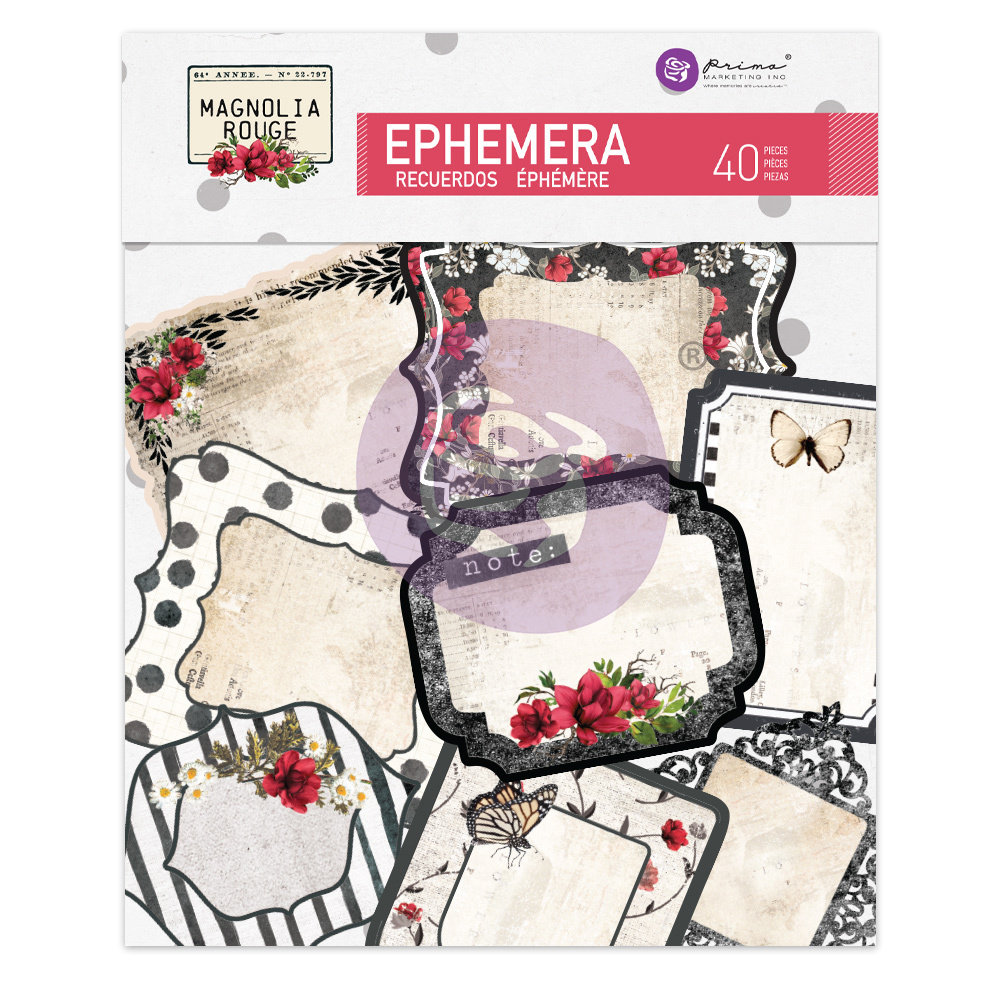Prima Marketing Magnolia Rouge Tags (40pcs) (658250) (DISCONTINUED) Prima Marketing Magnolia Rouge Tags (40pcs) (658250) (DISCONTINUED)