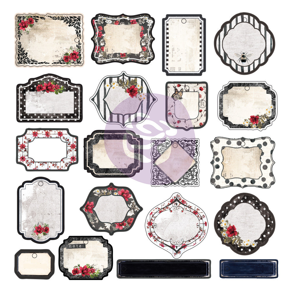 Prima Marketing Magnolia Rouge Tags (40pcs) (658250) (DISCONTINUED) Prima Marketing Magnolia Rouge Tags (40pcs) (658250) (DISCONTINUED)