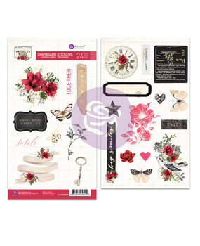 Prima Marketing Magnolia Rouge Chipboard Stickers (24pcs) (658229) (DISCONTINUED) Prima Marketing Magnolia Rouge Chipboard Stickers (24pcs) (658229) (DISCONTINUED)