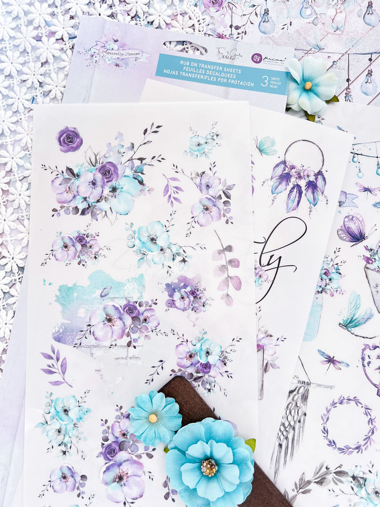 Prima Marketing Aquarelle Dreams Rub On Transfers (3sheets) (659448) (DISCONTINUED) Prima Marketing Aquarelle Dreams Rub On Transfers (3sheets) (659448) (DISCONTINUED)